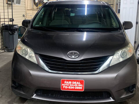 2011 Toyota Sienna for sale at FAIR DEAL AUTO SALES INC in Houston TX
