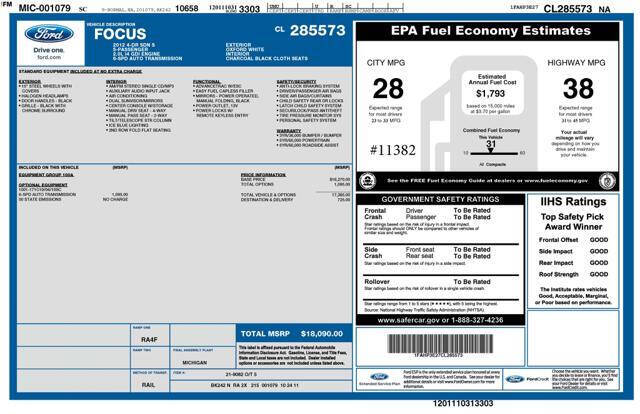 2012 Ford Focus S