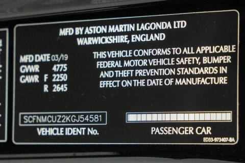 2019 Aston Martin Vanquish