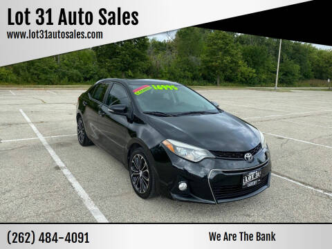 2015 Toyota Corolla for sale at Lot 31 Auto Sales in Kenosha WI