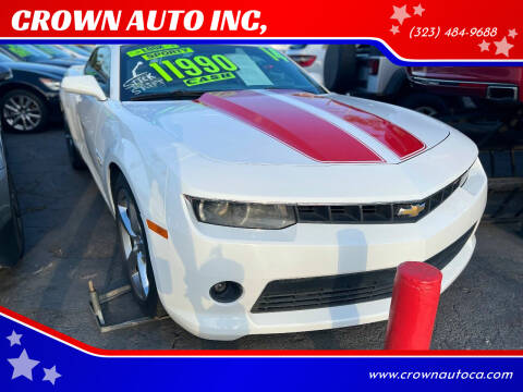 2014 Chevrolet Camaro for sale at CROWN AUTO INC, in South Gate CA