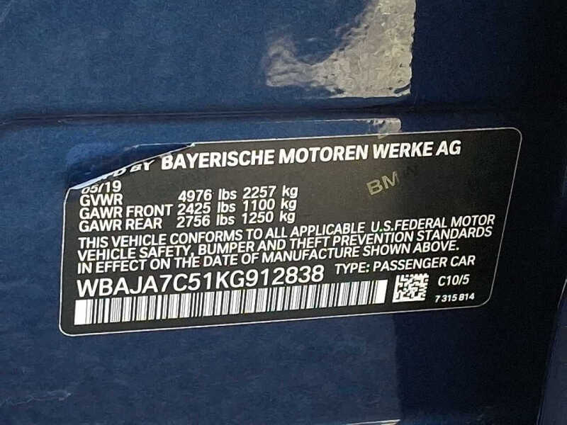 2019 BMW 5 Series 530i xDrive