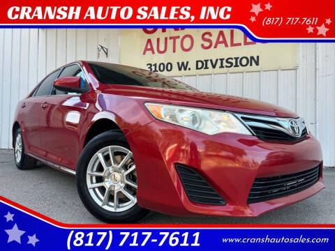 2014 Toyota Camry for sale at CRANSH AUTO SALES, INC in Arlington TX