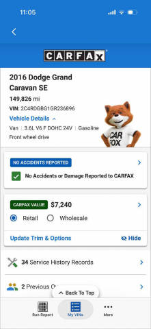 2016 Dodge Grand Caravan SE