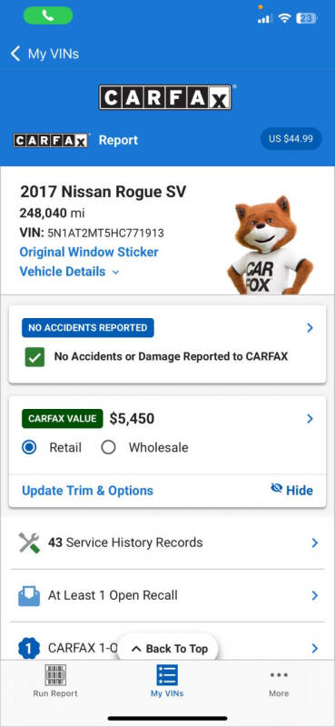 2017 Nissan Rogue SV