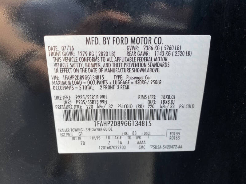 2016 Ford Taurus SE