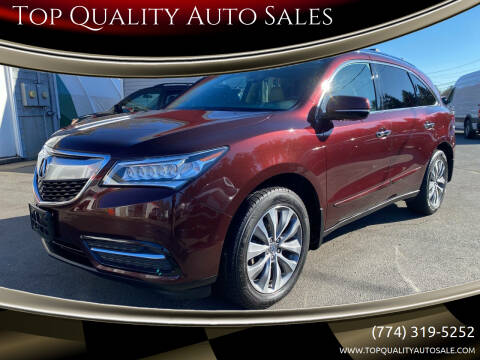 2014 Acura MDX for sale at Top Quality Auto Sales in Westport MA