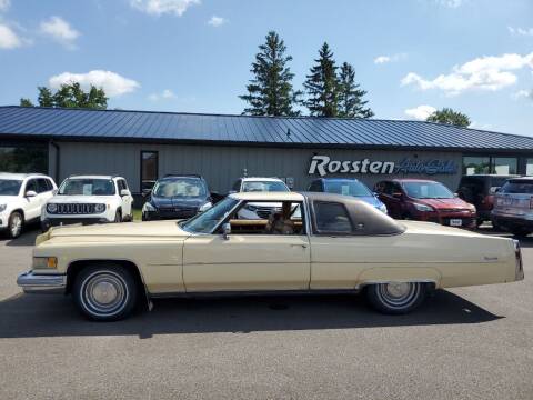 1976 Cadillac DeVille for sale at ROSSTEN AUTO SALES in Grand Forks ND