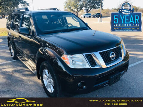 2012 Nissan Pathfinder for sale at LUXURY UNLIMITED AUTO SALES in San Antonio TX