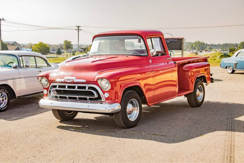 1957 Chevrolet 3100 STEP SIDE for sale at CRUZ'N CLASSICS LLC - Classics in Spirit Lake IA