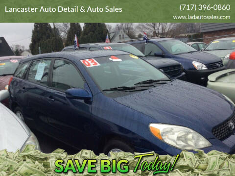 2003 Toyota Matrix for sale at Lancaster Auto Detail & Auto Sales in Lancaster PA