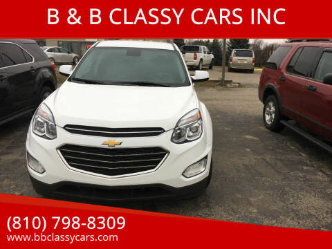 2017 Chevrolet Equinox for sale at B & B CLASSY CARS INC in Almont MI