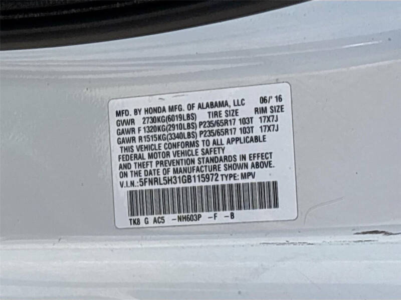 2016 Honda Odyssey SE