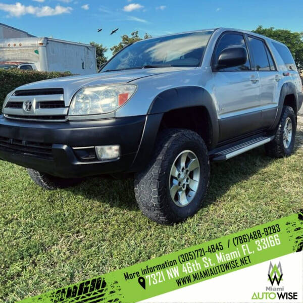 2003 Toyota 4Runner for sale at MIAMI AUTOWISE, LLC. in Miami FL