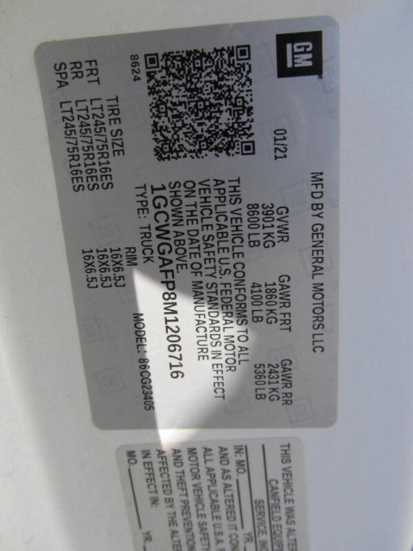 2021 Chevrolet Express 2500