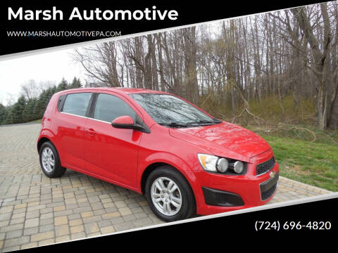2013 Chevrolet Sonic for sale at Marsh Automotive in Ruffs Dale PA