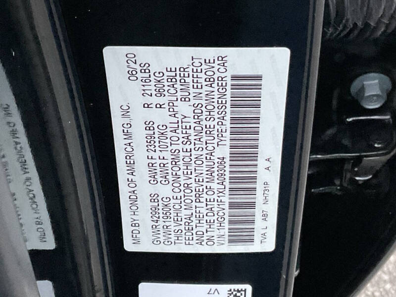 2020 Honda Accord LX