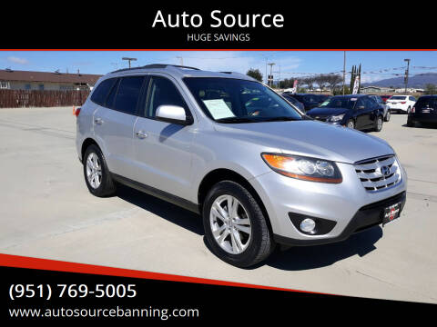 2011 Hyundai Santa Fe for sale at Auto Source in Banning CA