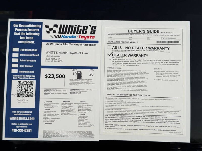 2019 Honda Pilot Touring