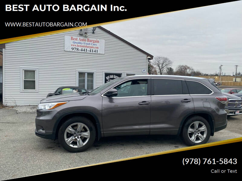 2016 Toyota Highlander for sale at BEST AUTO BARGAIN inc. in Lowell MA
