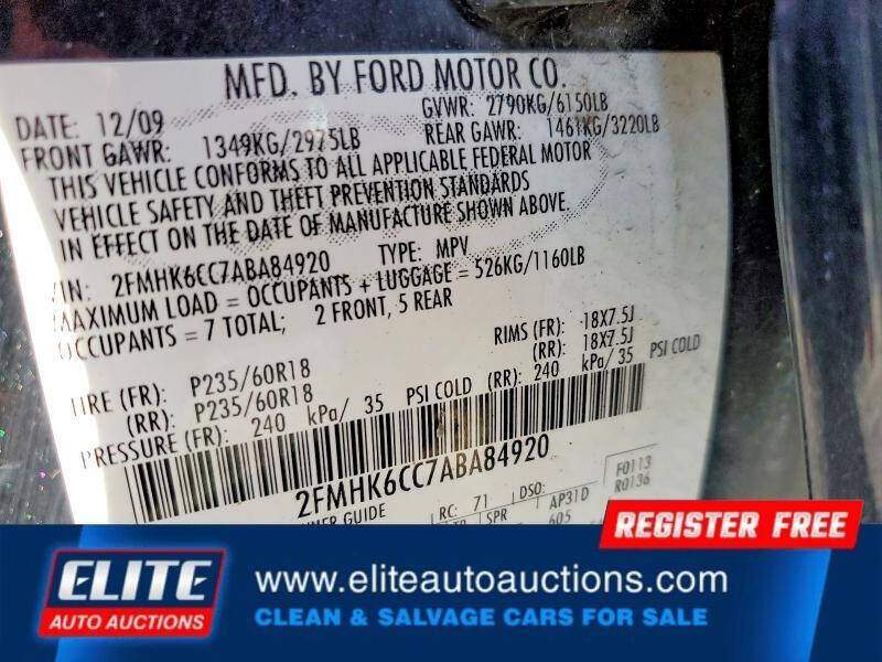 Black 2010 Ford Flex SEL AWD SEL 4dr Crossover 26
