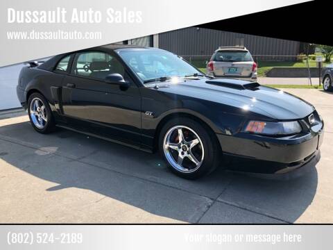 2002 Ford Mustang for sale at Dussault Auto Sales in Saint Albans VT