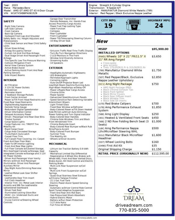 2023 Mercedes-Benz AMG GT 43