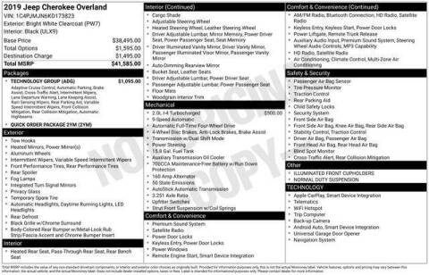 2019 Jeep Cherokee Overland