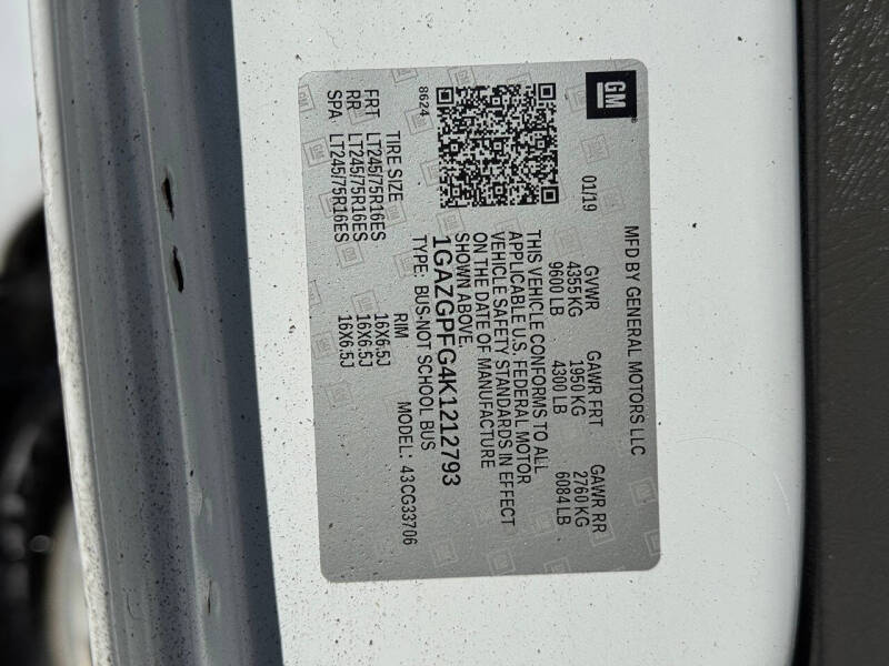 2019 Chevrolet Express LT 3500