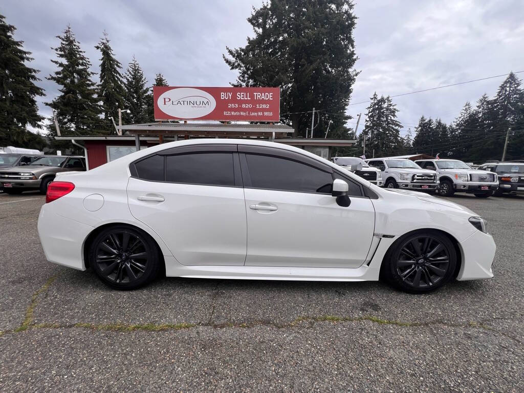 2017 Subaru WRX for sale at PLATINUM AUTO SALES INC in Lacey, WA