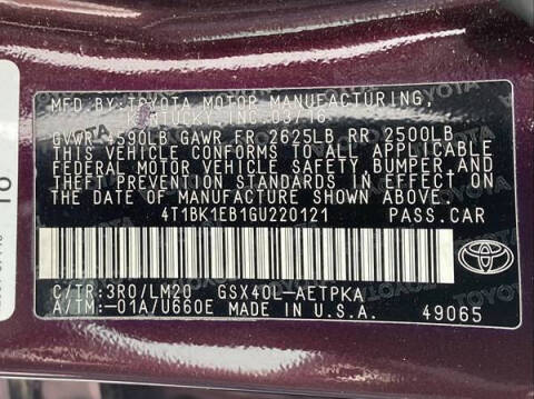 2016 Toyota Avalon Limited