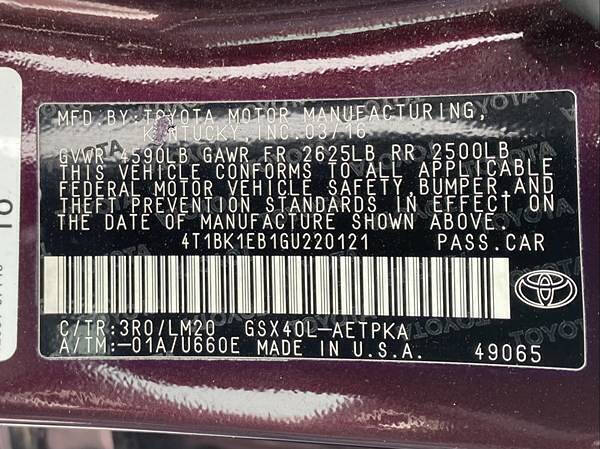 2016 Toyota Avalon Limited