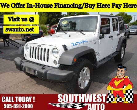 2017 Jeep Wrangler Unlimited for sale at SOUTHWEST AUTO in Albuquerque NM