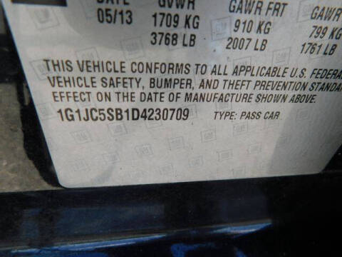 2013 Chevrolet Sonic LT Auto