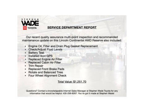 2018 Lincoln Continental Reserve