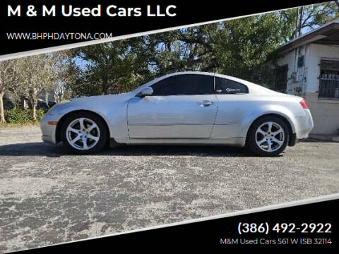 2004 Infiniti G35 for sale at M & M Used Cars LLC in Daytona Beach FL