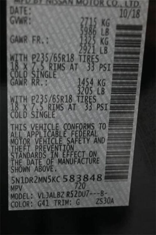 2019 Nissan Pathfinder S