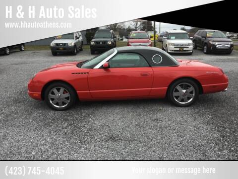 2002 Ford Thunderbird for sale at H & H Auto Sales in Athens TN