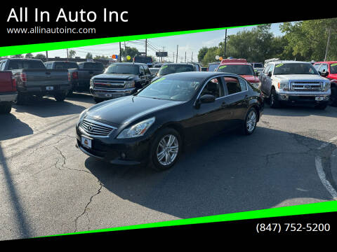 2011 Infiniti G37 Sedan for sale at All In Auto Inc in Palatine IL