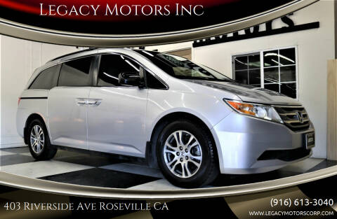 2012 Honda Odyssey for sale at Legacy Motors Inc in Roseville CA