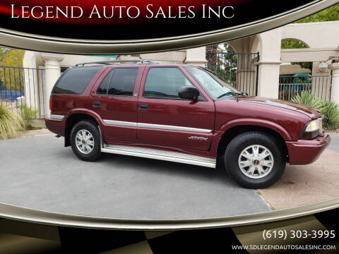 2000 GMC Jimmy for sale at Legend Auto Sales Inc in Lemon Grove CA