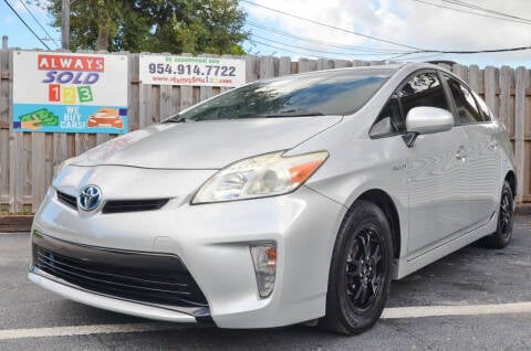 2015 Toyota Prius for sale at ALWAYSSOLD123 INC in Fort Lauderdale FL