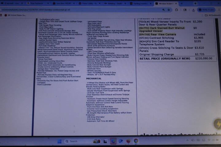 2014 Bentley Continental GT V8