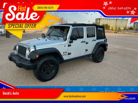 2009 Jeep Wrangler Unlimited for sale at Beck's Auto in Chesterfield VA
