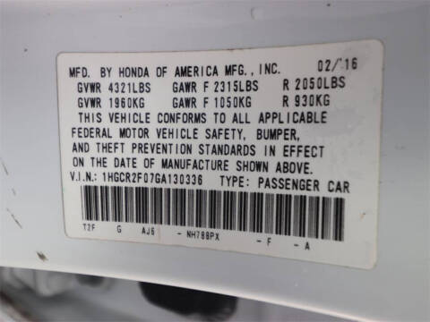 2016 Honda Accord EX w/Honda Sensing