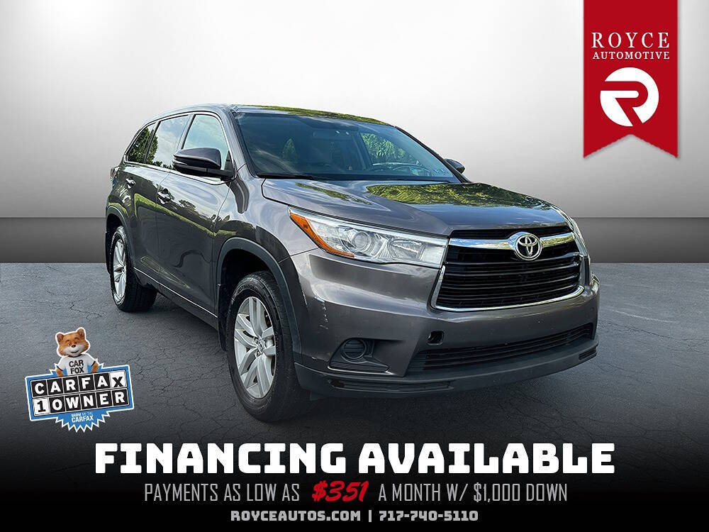 2015 Toyota Highlander for sale at Royce Automotive LLC in Lancaster, PA