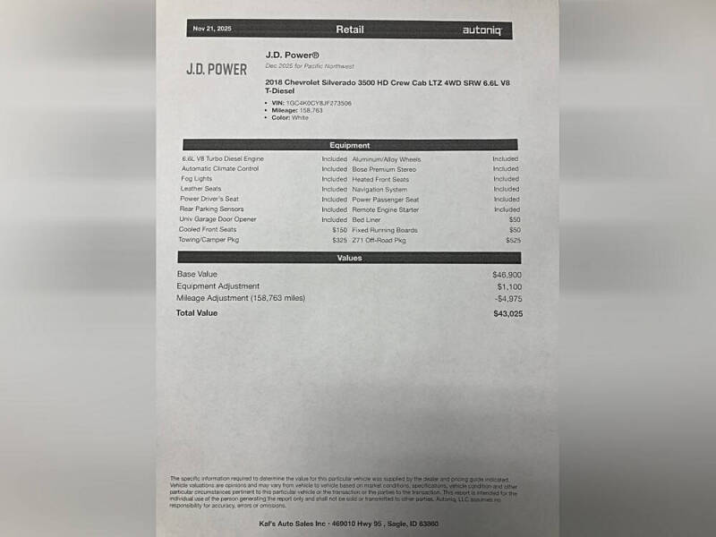 2018 Chevrolet Silverado 3500HD