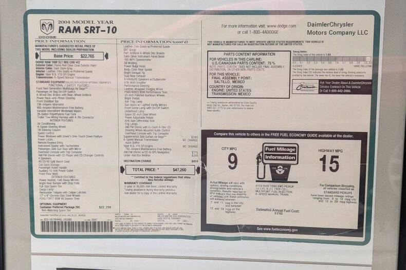 2004 Dodge Ram 1500 SRT-10