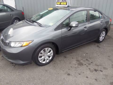 2012 Honda Civic for sale at Fulmer Auto Cycle Sales - Fulmer Auto Sales in Easton PA