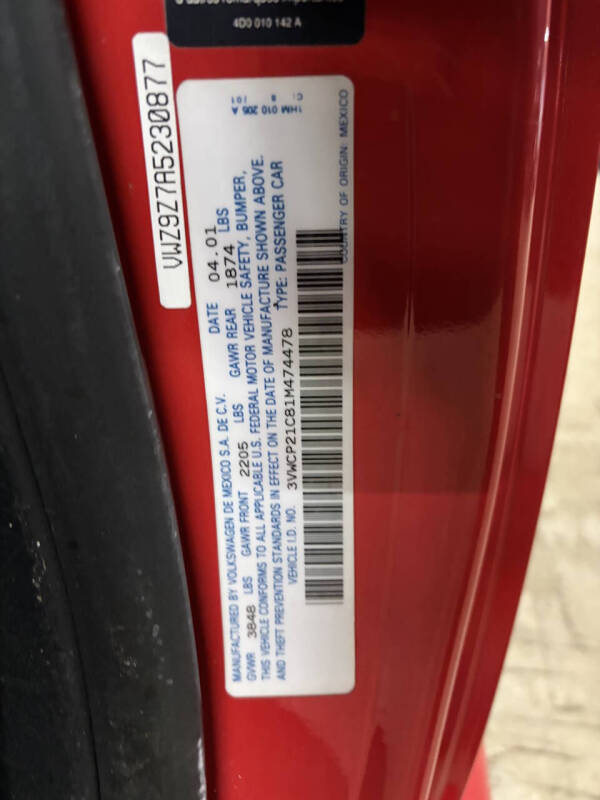 2001 Volkswagen New Beetle GLS TDi